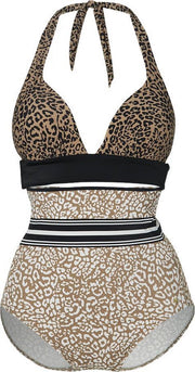 Sapph 20S Marilyn One Piece Halterpu Dames Leopard-42