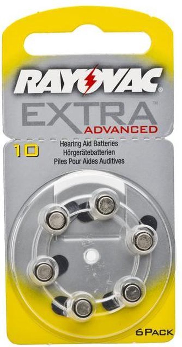 Rayovac Extra Advanced 10 PR70 Hoortoestel Batterij (6 Blister) 50240463