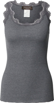 Rosemunde top Donkergrijs-L