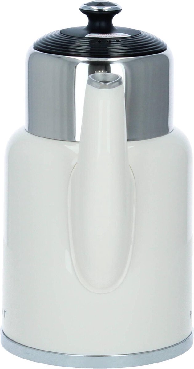 PLINT | Creme | Retro regelbare waterkoker incl. warmhoudkan  |Nieuw verbeterd model!| Nu met drie jaar garantie |