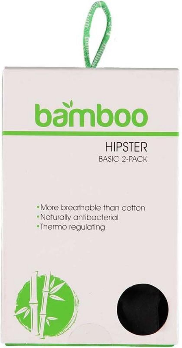 Dames Bamboe Hipster - 2-Pack - Zwart - Maat XL