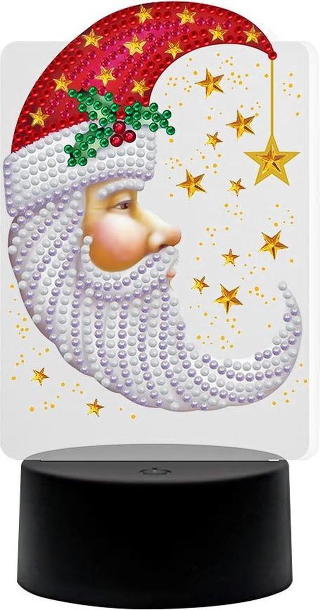 Diamond Painting "JobaStores®" 3D Illusie Lamp Kerst (Maan)