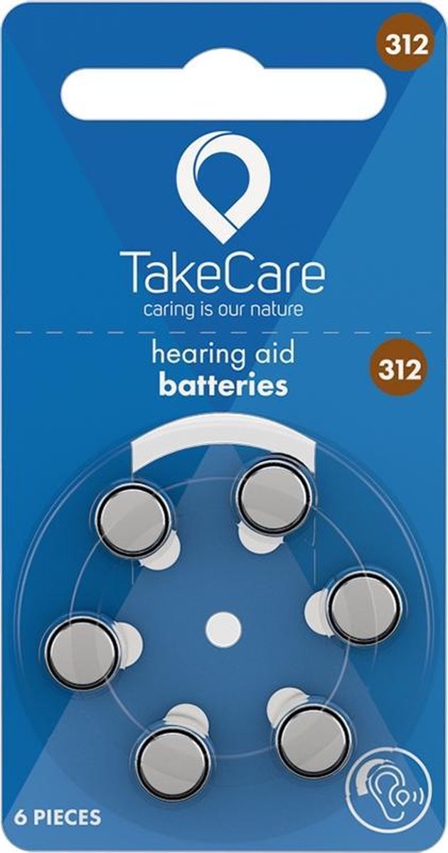 Take Care Hoortoestelbatterijen 312 (60 stuks)