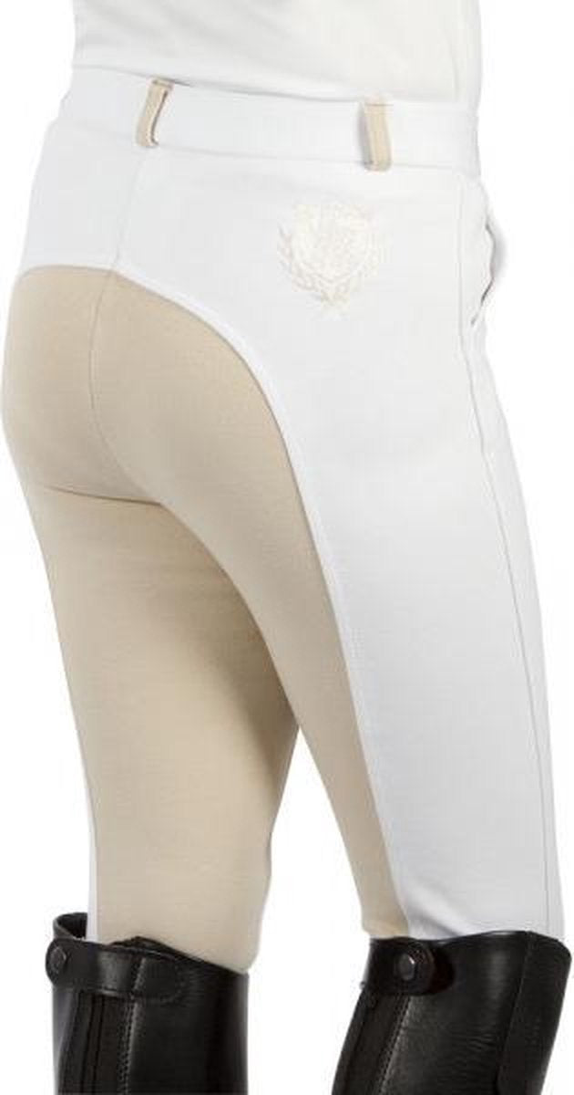 PFIFF kinderrijbroek 'Elisa'  tweekleurig 134 Wit-beige