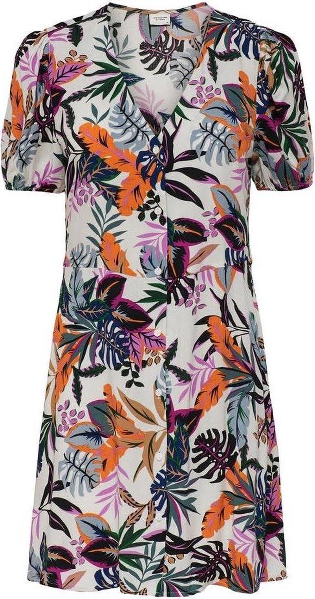Jdystaar Life S/s Shirt  Dress Wvn 15226056 Cloud Dancer/jungle