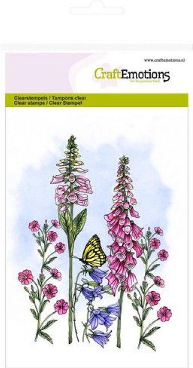 CraftEmotions clearstamps A6 - veldbloemen 3 GB