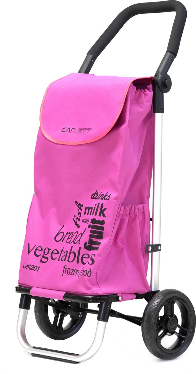 Carlett Lett201 Boodschappentrolley - 47 L- 2 wielen - opvouwbaar - magenta