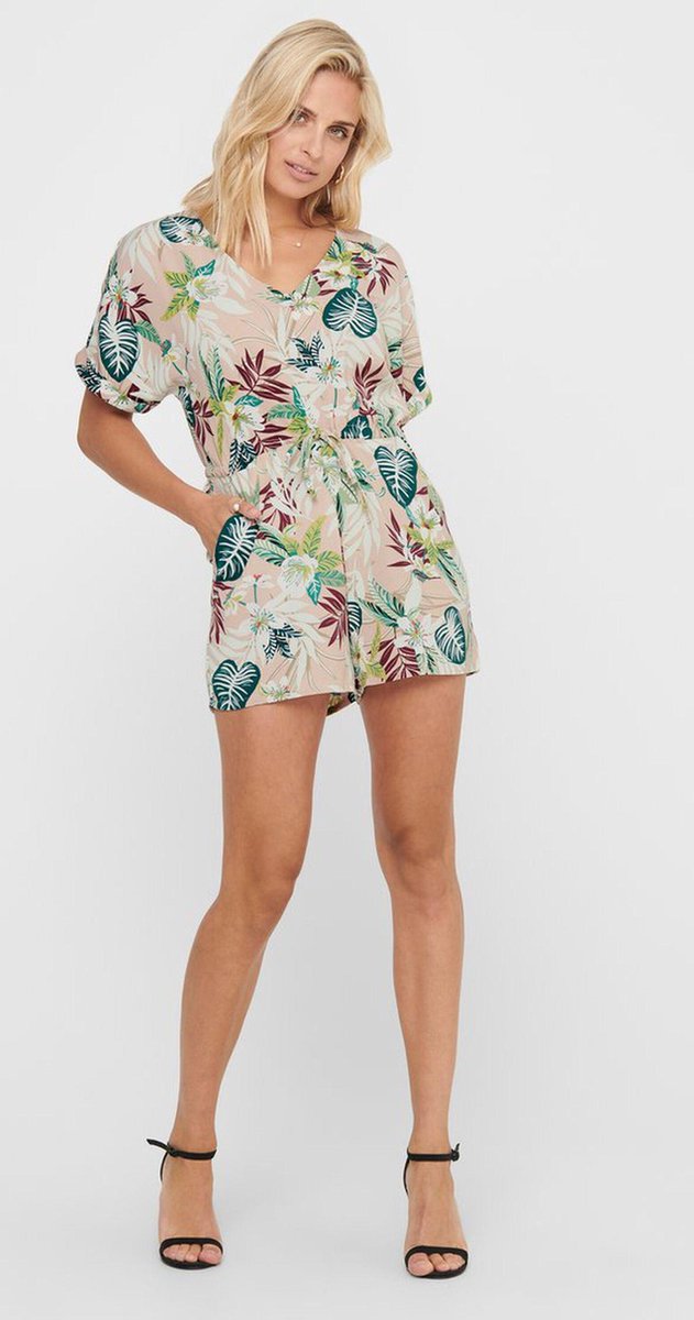 Onllizbeth S/s Playsuit Wvn 15201235 Rose Smoke/jungle Flower