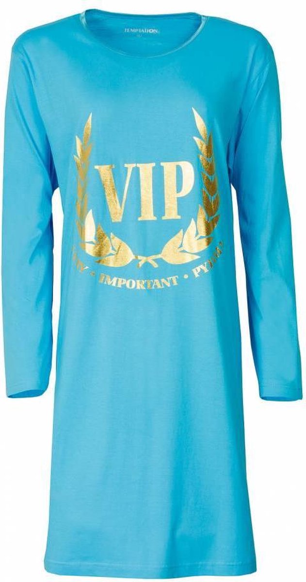 Temptation Dames Nachthemd Blauw Maten: M
