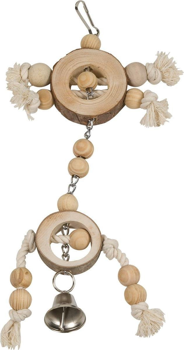 Vogelspeelgoed Kooihanger Hout met Staafjes - Bruin - 17 x 17 x 30 cm