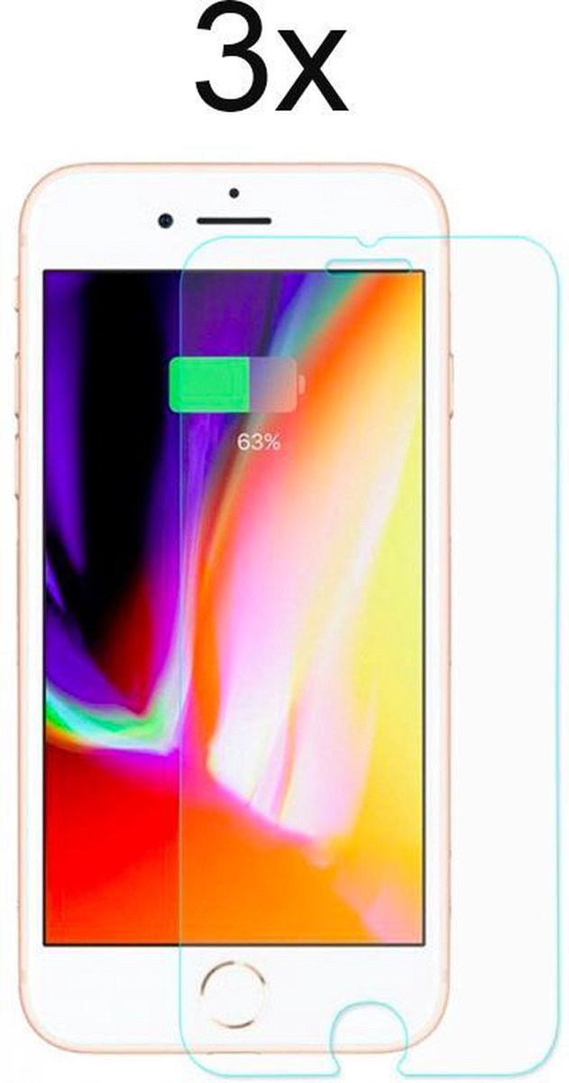 iphone 8 screenprotector - Beschermglas iPhone 7 screenprotector - iPhone 6s screenprotector - iPhone 6 screen protector glas - 3 stuks