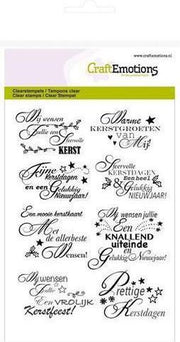 CraftEmotions Clearstamp Tekst - Kerstwensen