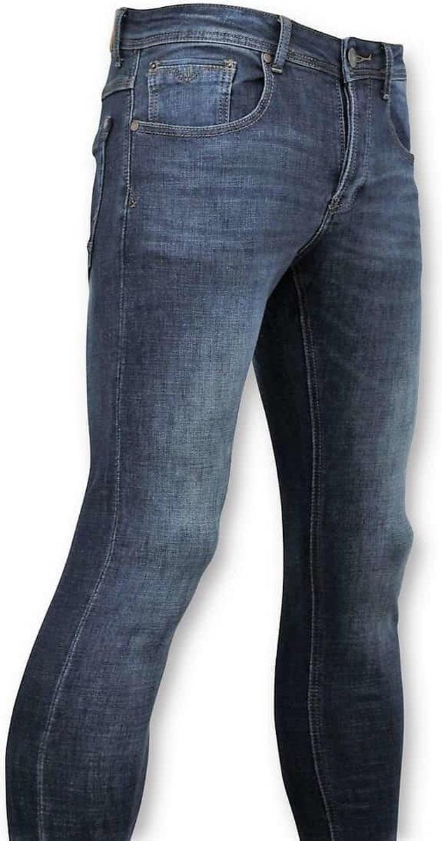 TRUE RISE Classic Jeans Heren - Spijkerbroek Washed - D3060 - Blauw - Maten: 28