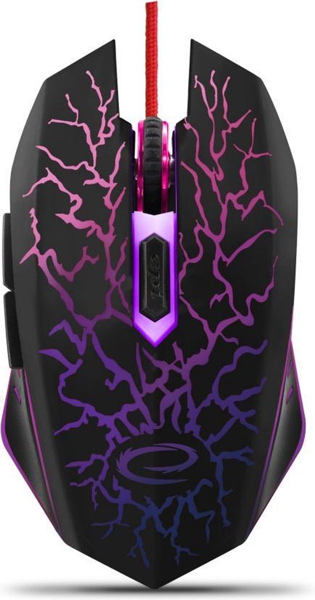 Esperanza Optische USB Game Muis 6D Lightning Met LED - 4000 DPI - Zwart