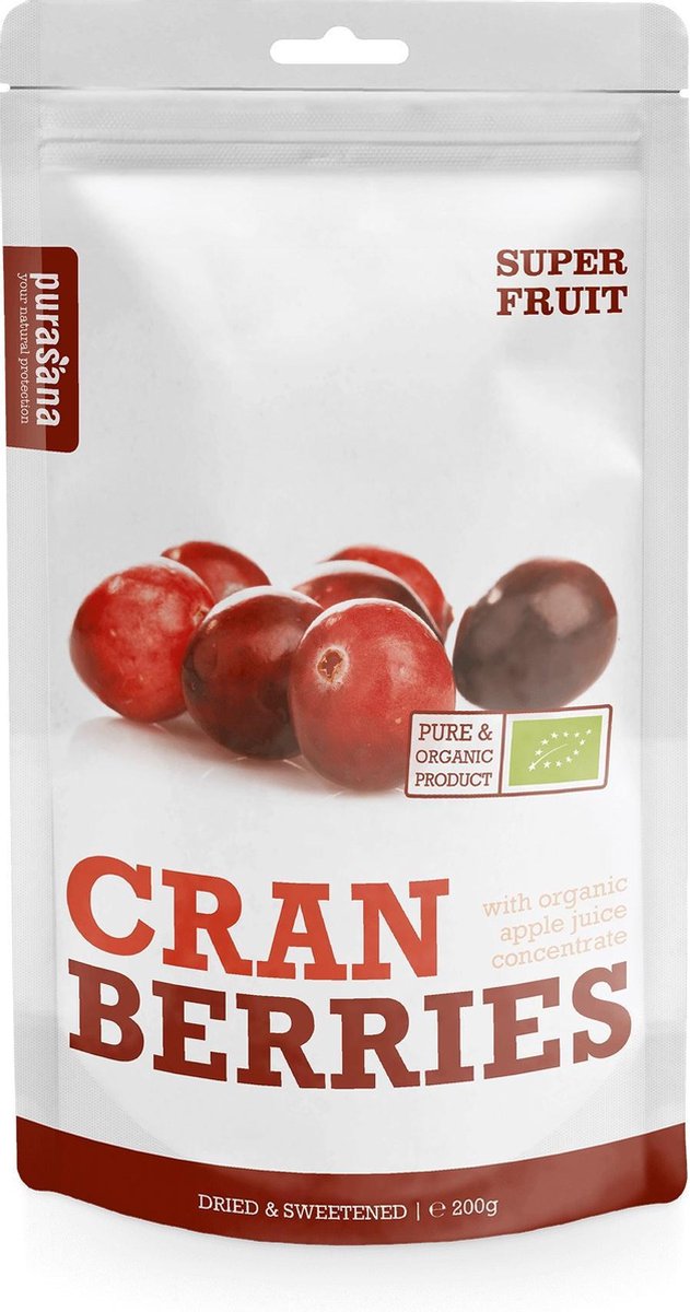 Purasana Veenbessen cranberries 200 gram