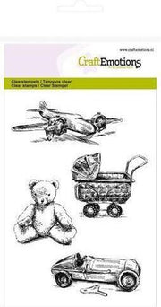 CraftEmotions clearstamps A6 - vintage kinderspeelgoed Lovely Baby