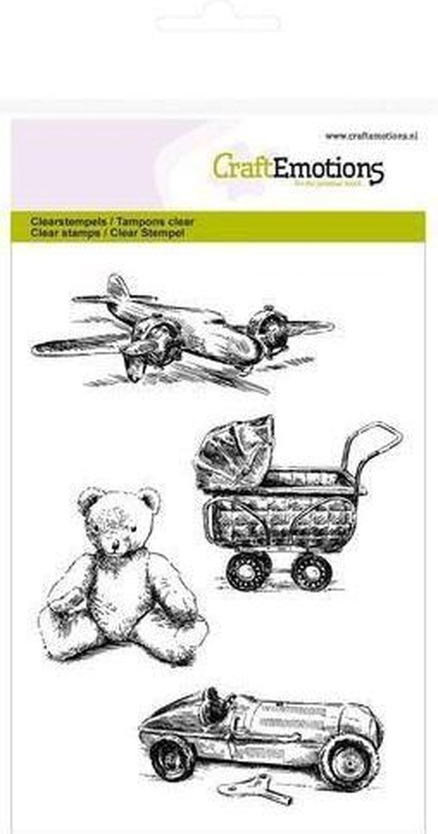CraftEmotions clearstamps A6 - vintage kinderspeelgoed Lovely Baby