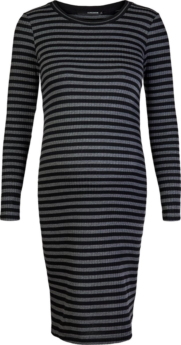 Supermom Jurk Stripe Zwangerschap Maat M