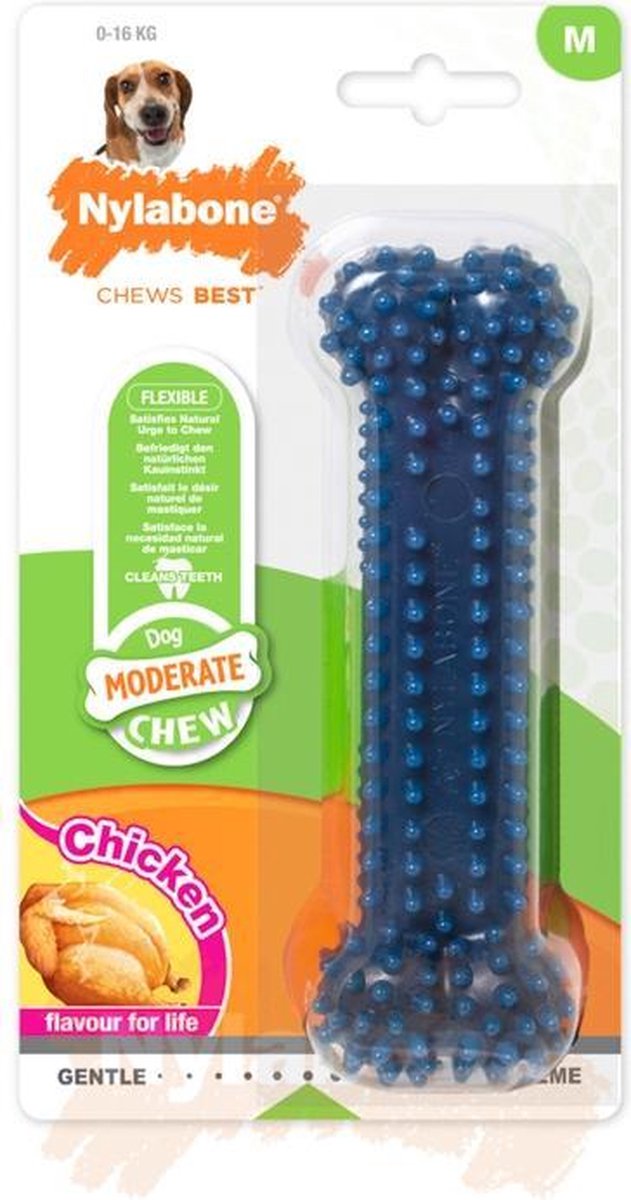 Nylabone Moderate kauwbot Dental met kipsmaak - Large