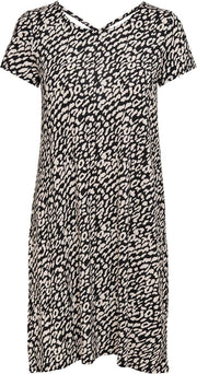 Onlbera Back Lace Up S/s Dress Jrs 15131237 Black/eggnog/bl