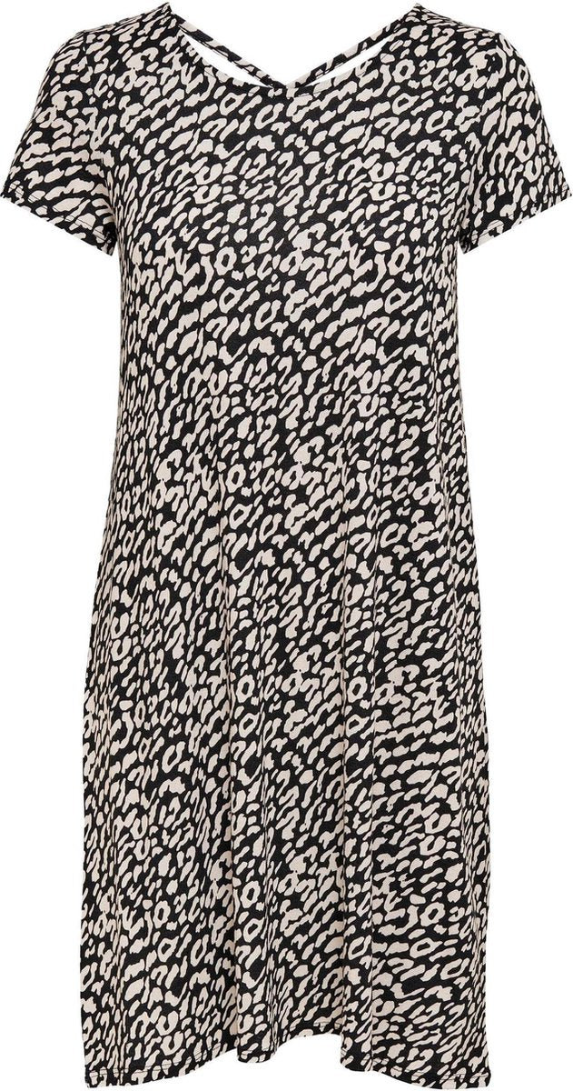 Onlbera Back Lace Up S/s Dress Jrs 15131237 Black/eggnog/bl