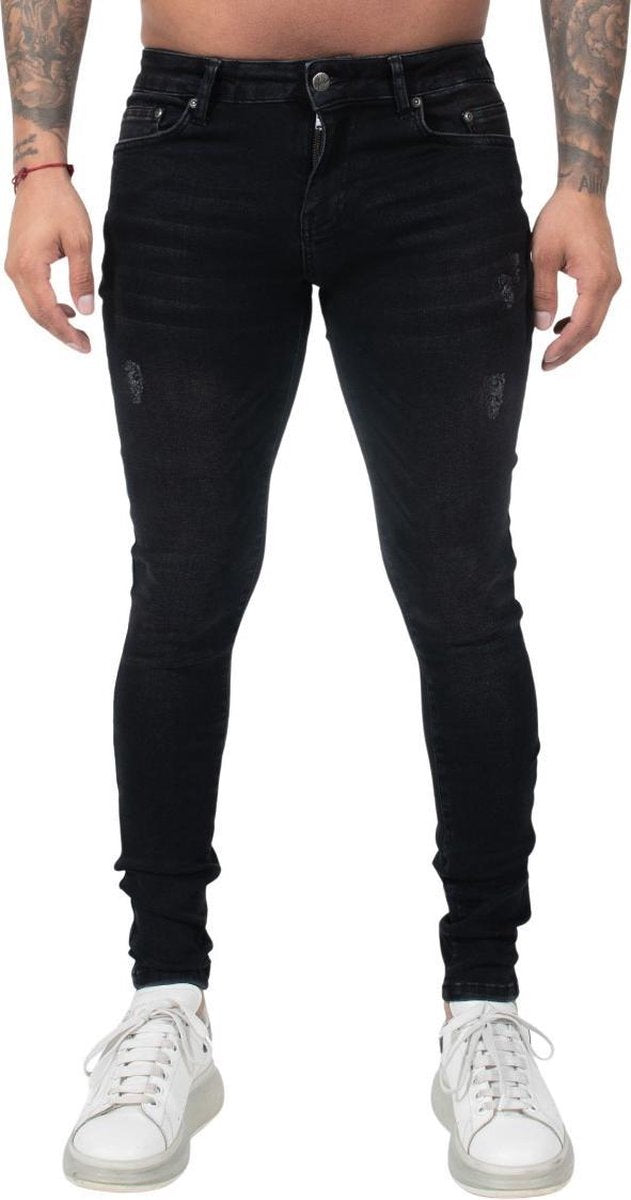 Malelions Ari Jeans - Black/Neon Red