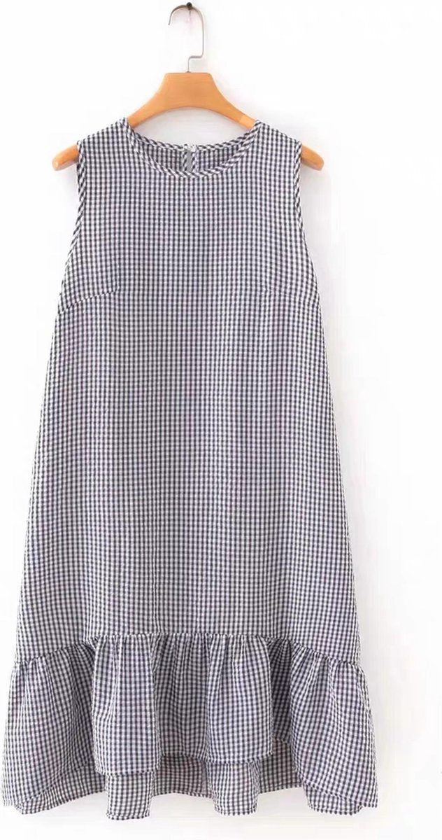 Emilie Scarves - zomerJurk - Vichy ruit -  zwart wit