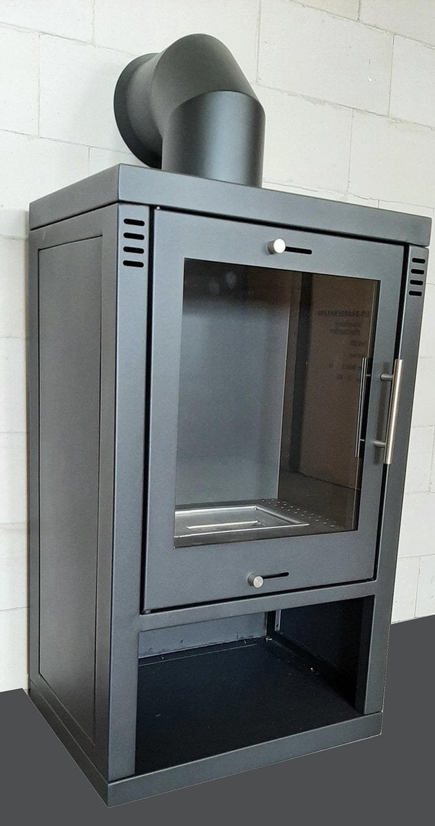 BIO ETHANOL HAARD/ TUINHAARD 35 X 48 X 80 CM | INCLUSIEF ACCESSOIRES | INCLUSIEF DECORATIEVE AFVOERPIJP