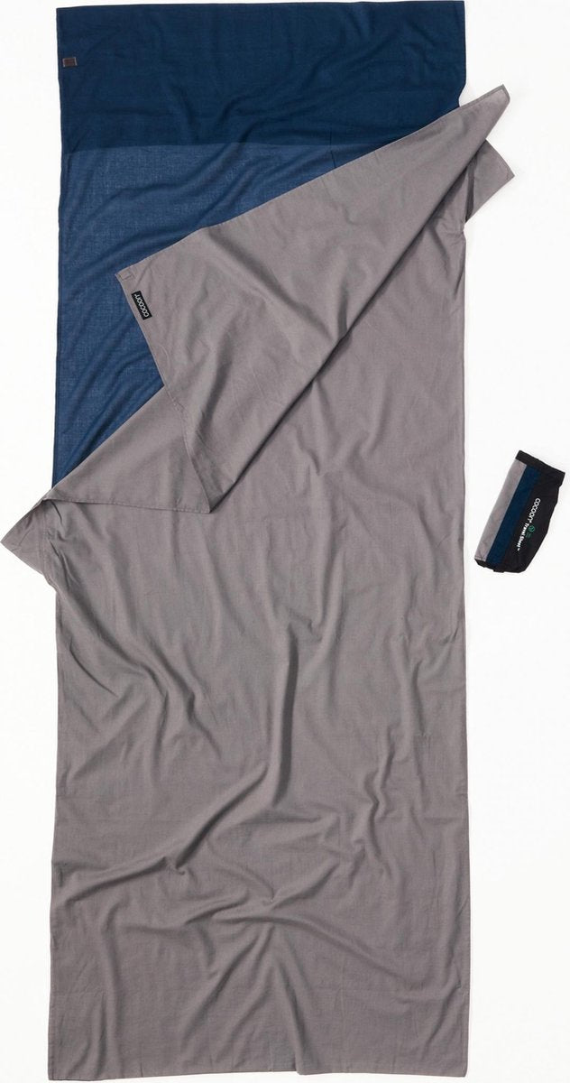 Cocoon travelsheet 100% Katoen - Grijs / Blauw