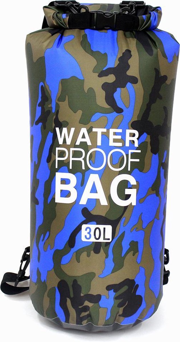 Packaway DryBag - Waterdichte Tas - Zeiltas - Outdoor Rugzak - Dry Bag - 30 Liter - Blauw