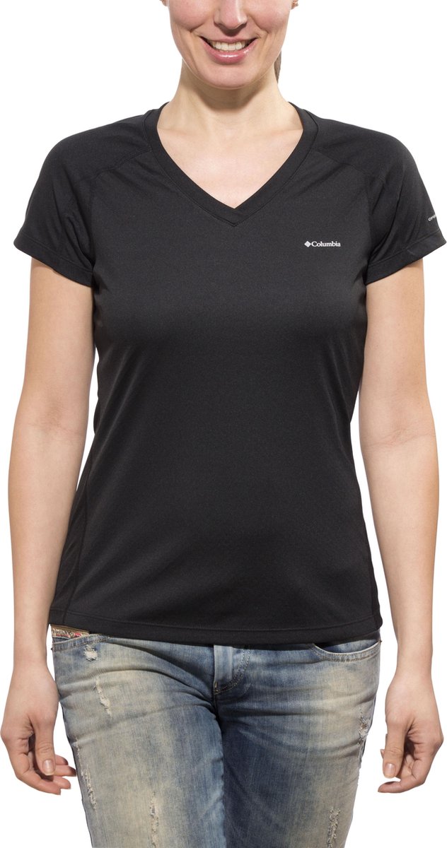 Columbia Zero Rules Short Sleeve Shirt - Black - Dames - Maat M