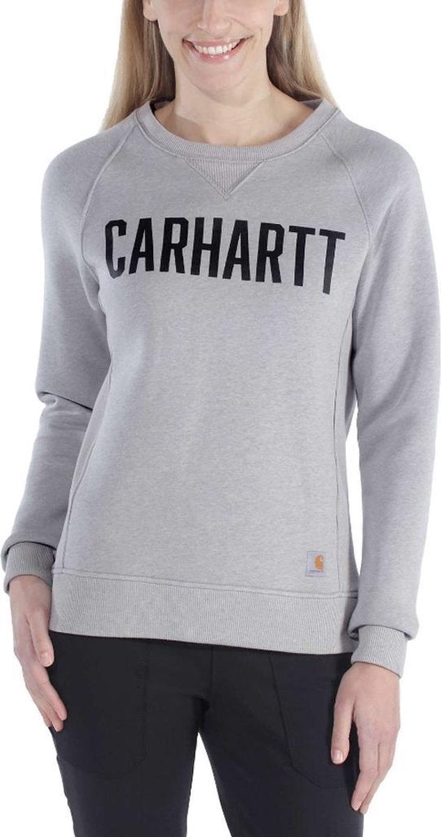 Carhartt Clarksburg Graphic Crewneck Asphalt Heather Sweater Dames Size : XL