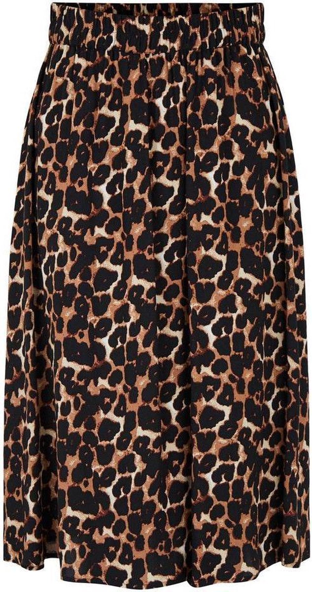 Pcmcarla Hw Midi Skirt Bc 20014474 Silver Mink/aop Leo