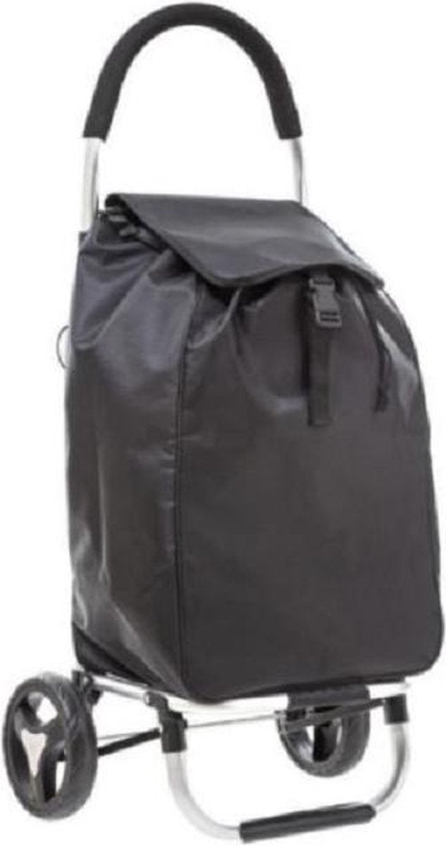 4goodz Boodschappentrolley alu inklapbaar 51 liter - zwart