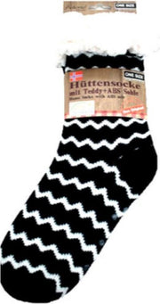 Huissokken Dames | Huissokken | Huissokken Dames Anti Slip |Witte golven| Pantoffelsdames | Sokken Dames |  One size