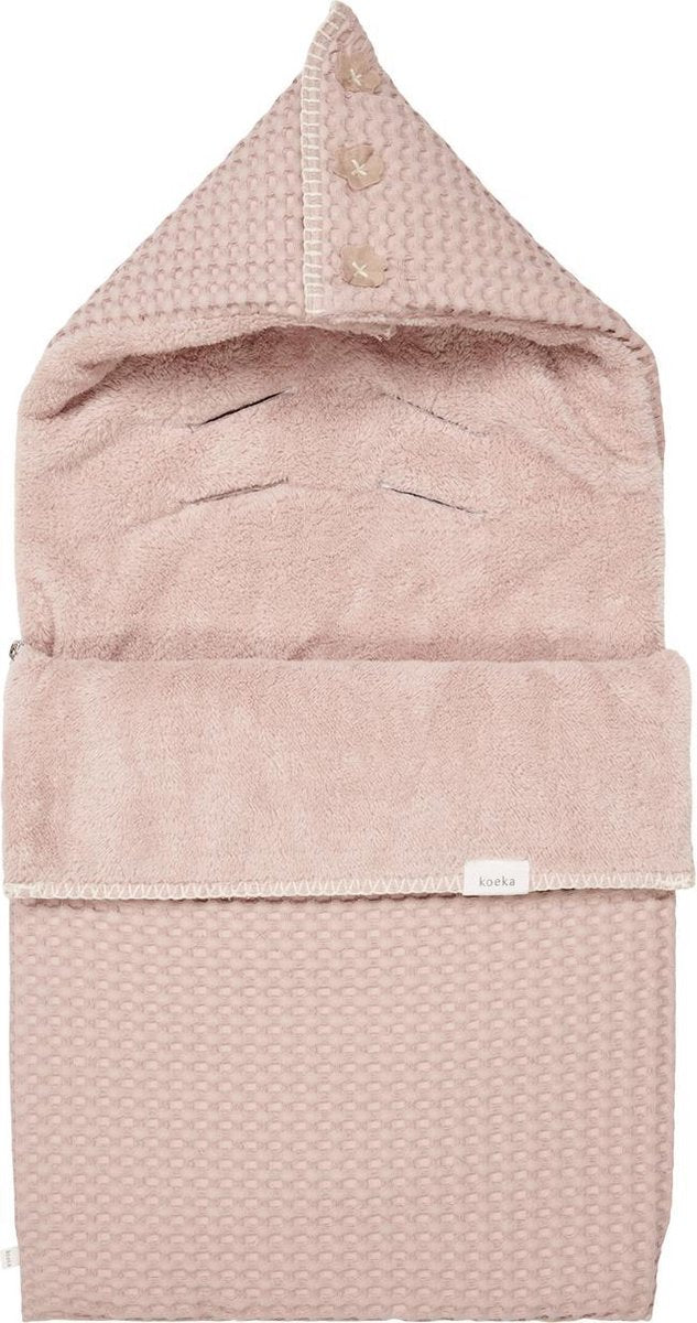 Koeka Voetenzak 0+ 3 punts wafel/teddy Oslo - grey pink/grey pink