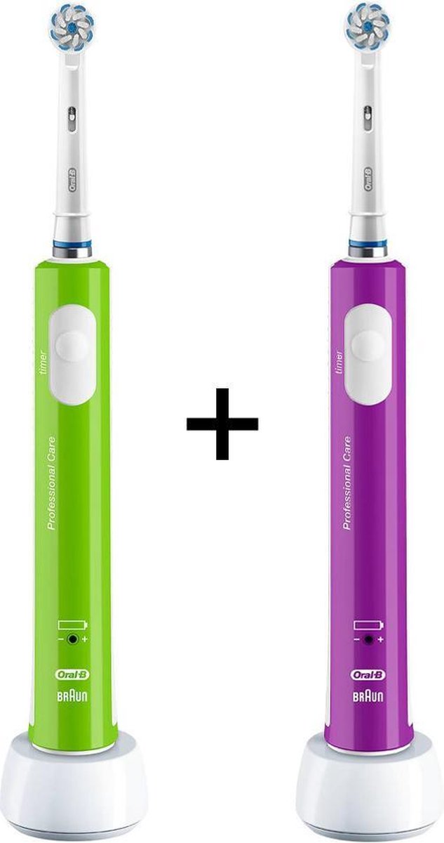 Oral-B Junior 6+ - Elektrische tandenborstel - Paars & Groen DUOSET