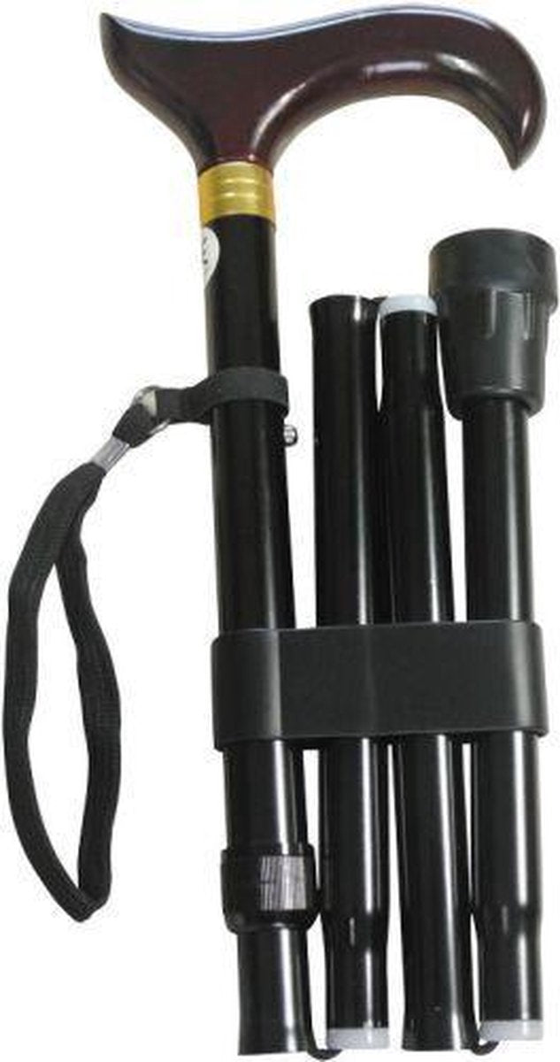 Opvouwbare Wandelstok Aluminium Zwart