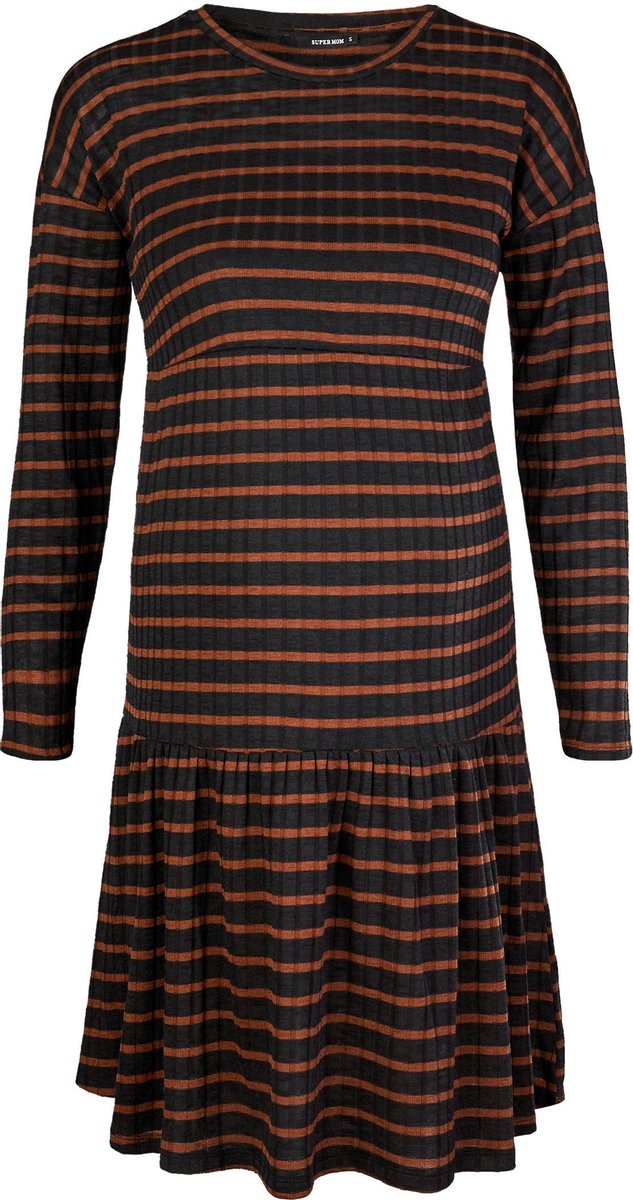 Supermom Jurk Stripe Zwangerschap Maat M