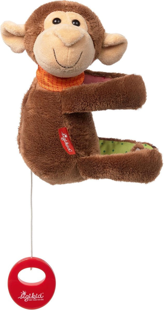sigikid Muziekknuffel hangend aap 42419