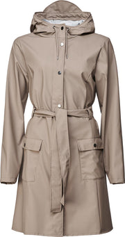 Rains Curve Jacket Taupe Dames - Maat S/M