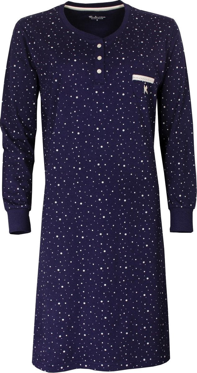 Tenderness Dames nachthemd Blauw TENGD2903A Maten: M