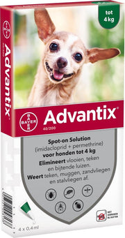 Bayer advantix spot on 40/200 tot 4 kg 4 pip
