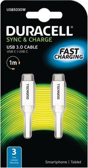 Duracell USB5030W oplader voor mobiele apparatuur Wit