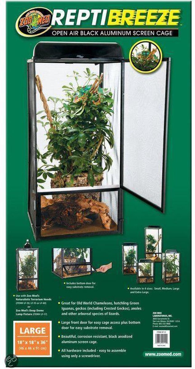 Zoomed Terrarium Reptibreeez 46x46x92cm