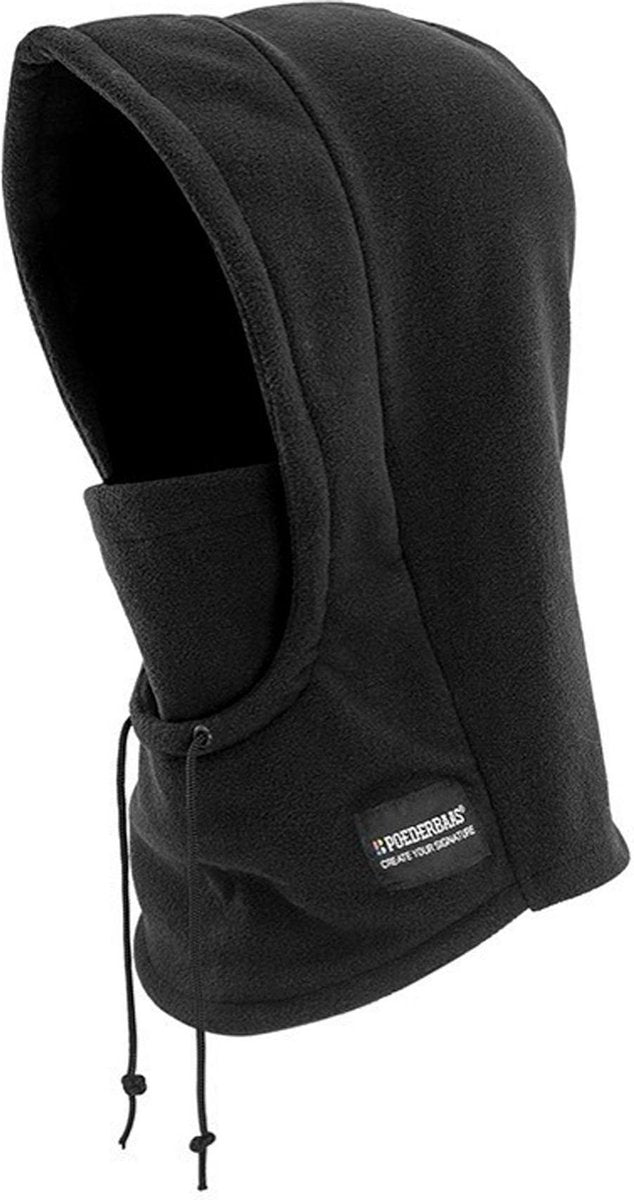 Poederbaas Poederbaas Fleece Balaclava Muts (Sport) - Unisex - zwart
