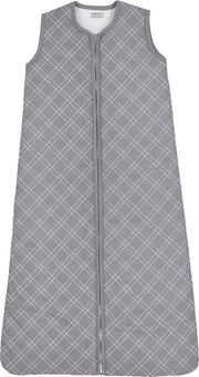 Meyco  Double Diamond babyslaapzak gevoerd - 90 cm - grijs
