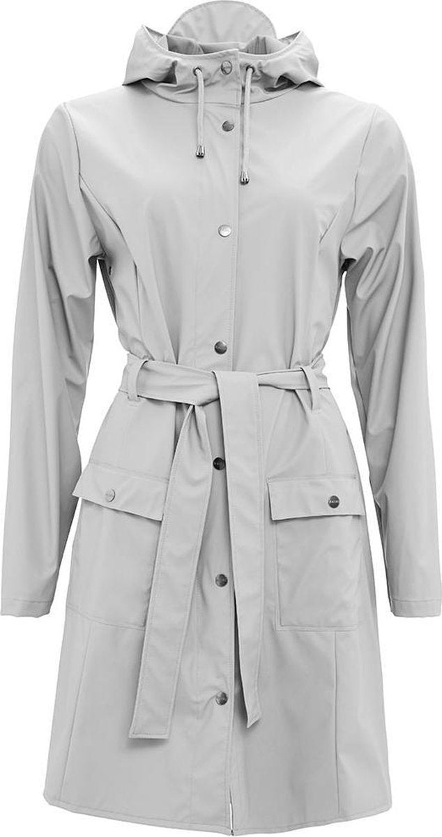 Rains Curve Jacket 1206 Regenjas - Dames - Lichtgrijs