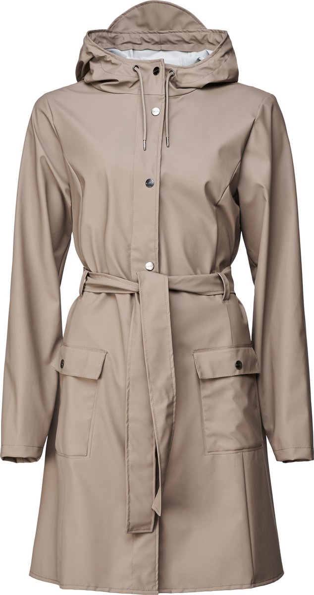 Rains Curve Jacket Taupe Dames - Maat M/L