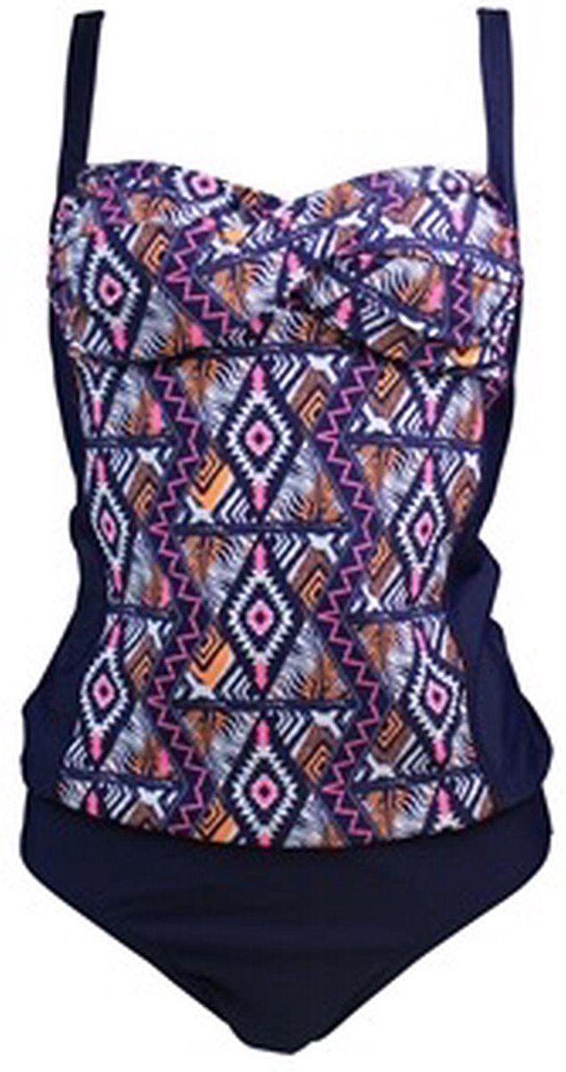 Lentiggini tankini navy pink 42